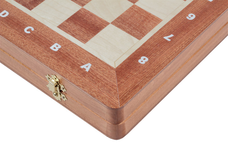 Juego de ajedrez grande Pearl con tablero de intarsia incrustado (Rey de 3,54 pulgadas)