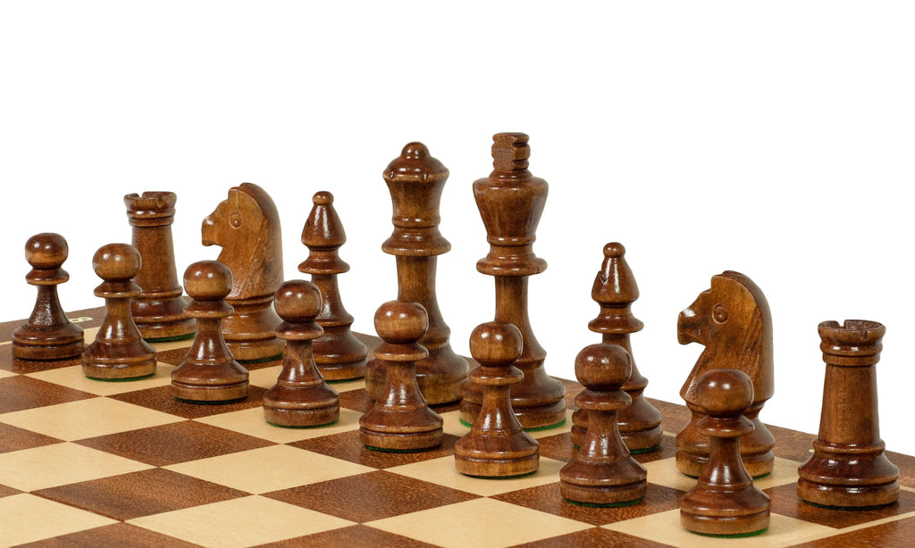 Juego de ajedrez Sunrise Tournament n.° 4: caoba y arce