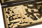 Juego de madera 3 en 1 con tablero de 15,75" para ajedrez, damas y backgammon