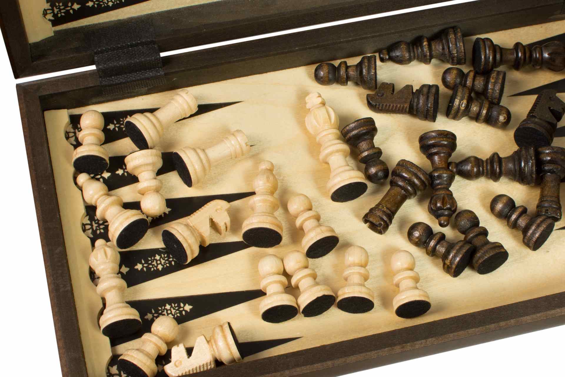 Juego de madera 3 en 1 con tablero de 15,75" para ajedrez, damas y backgammon
