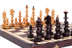 Juego de ajedrez polaco antiguo con bandeja (tamaño King de 5,5 pulgadas)