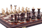 Juego de ajedrez juvenil con tablero plegable quemado (85 mm de grosor)