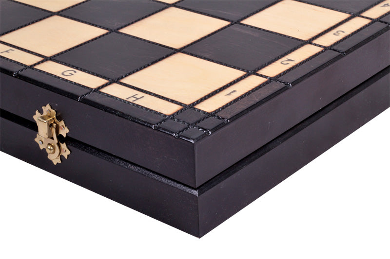 Juego de ajedrez clásico con bandeja de inserción, piezas de carpe artesanales, 3,94 pulgadas, tamaño rey