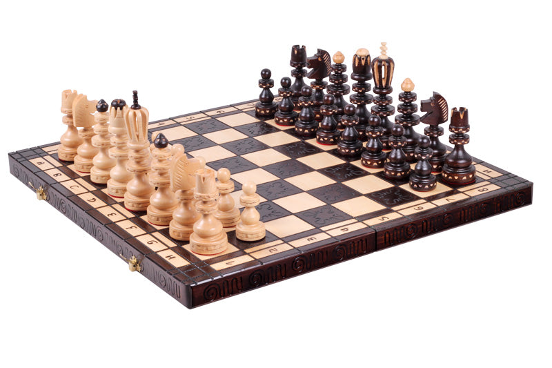 Juego de ajedrez decorativo romano de 21,7 pulgadas con almacenamiento (tamaño King de 5,5 pulgadas)