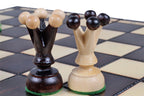 Juego de ajedrez mediano King's marrón con bandeja de inserción (60 mm)