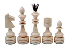 Juego de ajedrez de estilo indio con tablero plegable con incrustaciones (tamaño King de 4,72 pulgadas / 120 mm)