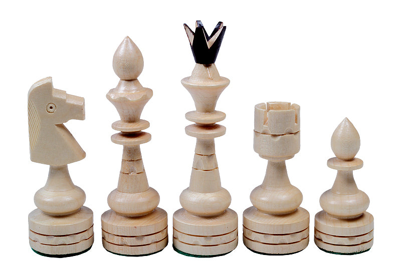 Juego de ajedrez de estilo indio con tablero plegable con incrustaciones (tamaño King de 4,72 pulgadas / 120 mm)