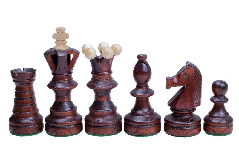 Juego de ajedrez de madera Ambassador Brown – Edición Deluxe con bandeja (tamaño n.° 5.5)