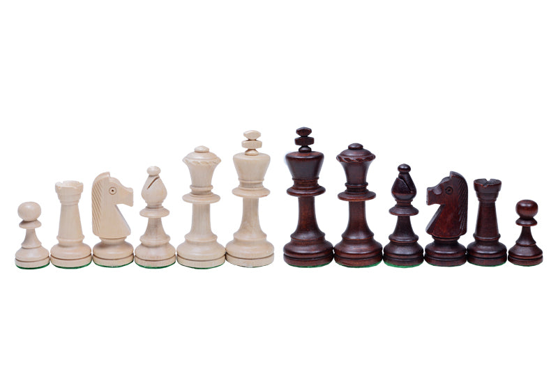 Juego de ajedrez Consul estilo Staunton con bandeja de inserción, acabado marrón, 3,15 pulgadas, tamaño King
