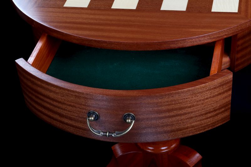 Mesa de ajedrez redonda de lujo (25 kg, 2,0 pulgadas de ancho / 50 mm)