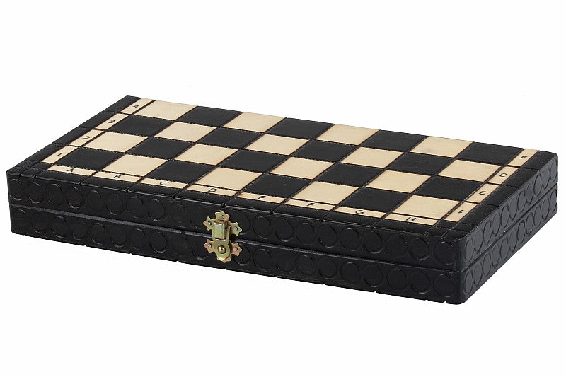 Juego de ajedrez King's mediano negro (2,36 pulgadas King) con bandeja de inserción