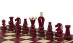 Juego de ajedrez mediano Royal Kings con bandeja de inserción, acabado cerezo (Rey de 6,35 cm)