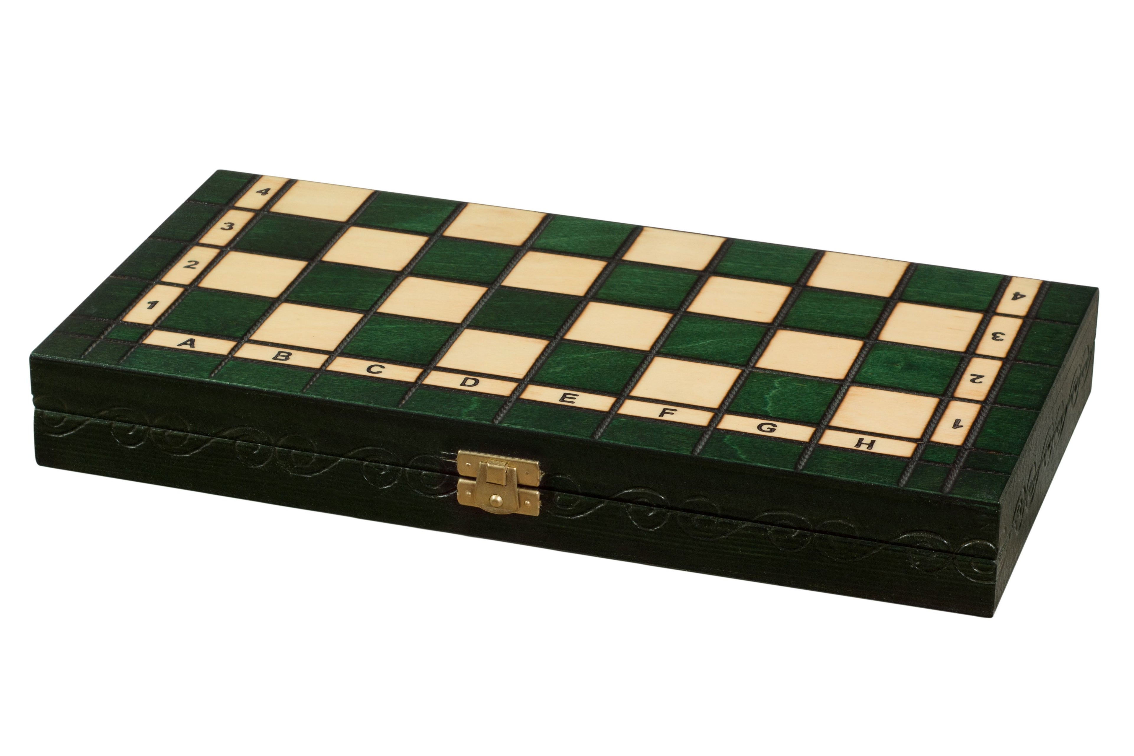 Juego de ajedrez Royal Kings mediano, acabado verde (Rey de 2,5 pulgadas)