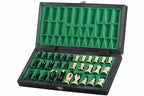Juego de ajedrez King's mediano negro (2,36 pulgadas King) con bandeja de inserción