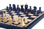 Juego de ajedrez King's Medium Blue con bandeja (60 mm)
