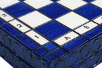 Juego de ajedrez pequeño King's, azul con forro de fieltro (60 mm)
