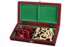 Juego de ajedrez pequeño King's Cherry con forro de fieltro (60 mm)