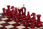 Juego de ajedrez pequeño King's Cherry con forro de fieltro (60 mm)