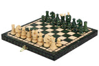 Juego de ajedrez pequeño King's Green con forro de fieltro (60 mm)