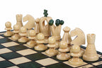Juego de ajedrez pequeño King's Green con forro de fieltro (60 mm)