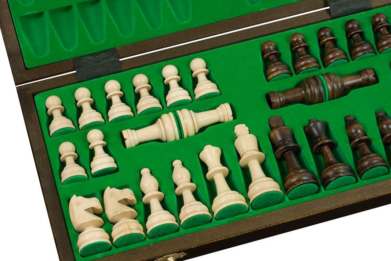 Juego de ajedrez olímpico con bandeja de inserción (rey de 3,15 pulgadas)