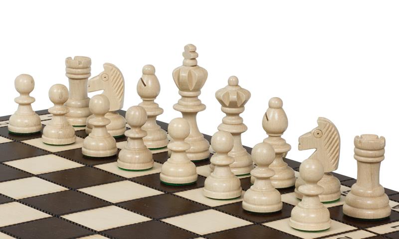 Juego de ajedrez olímpico pequeño con bandeja (tamaño King de 2,56 pulgadas)