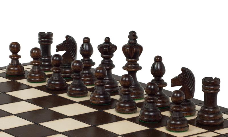 Juego de ajedrez olímpico pequeño con bandeja (tamaño King de 2,56 pulgadas)