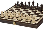 Juego de ajedrez olímpico pequeño con bandeja (tamaño King de 2,56 pulgadas)