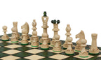 Juego de ajedrez Senator Green de 16 pulgadas con bandeja de inserción (tamaño King de 3,15 pulgadas)