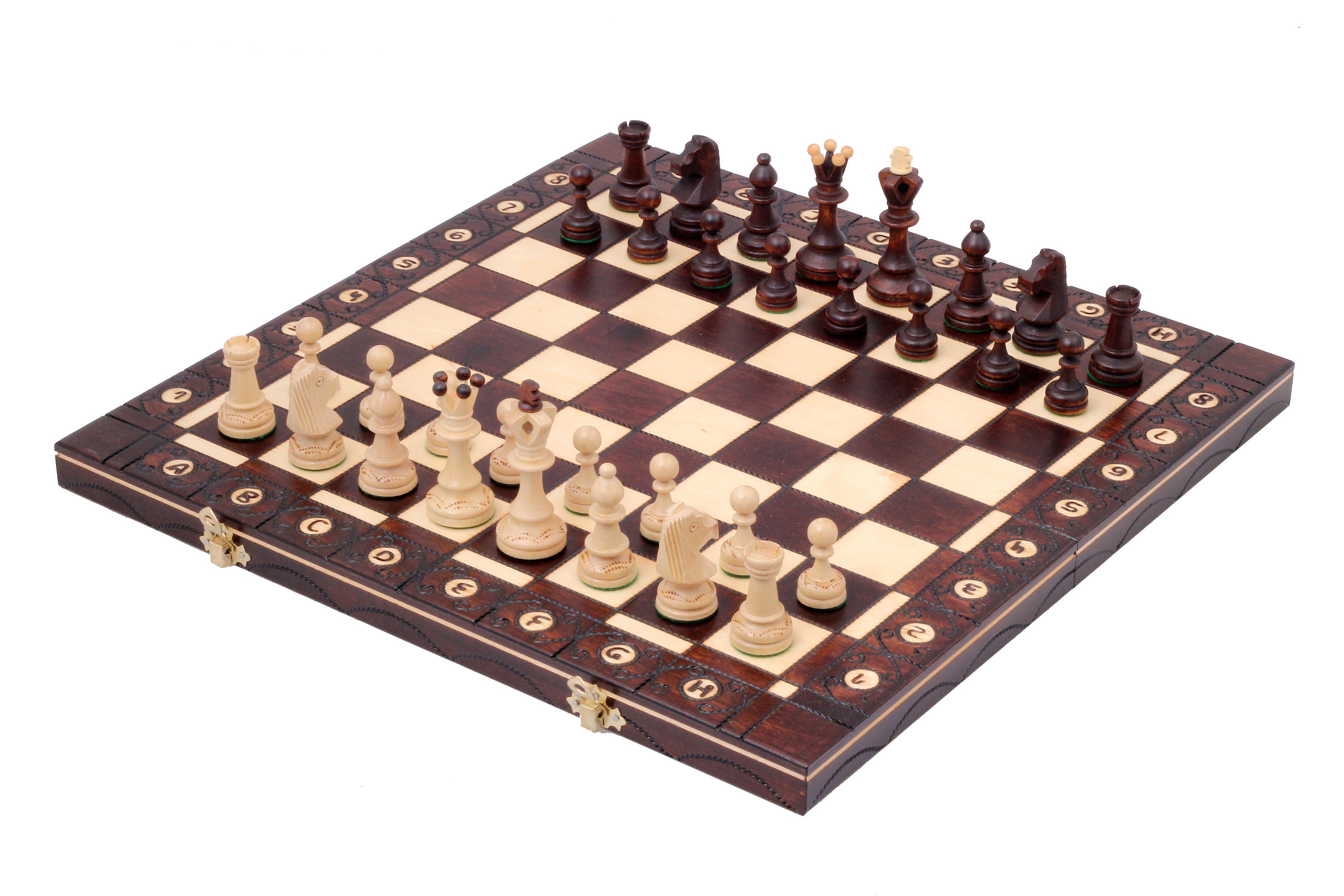Juego de ajedrez Senator de 16 pulgadas con bandeja de inserción (tamaño King de 3,15 pulgadas)