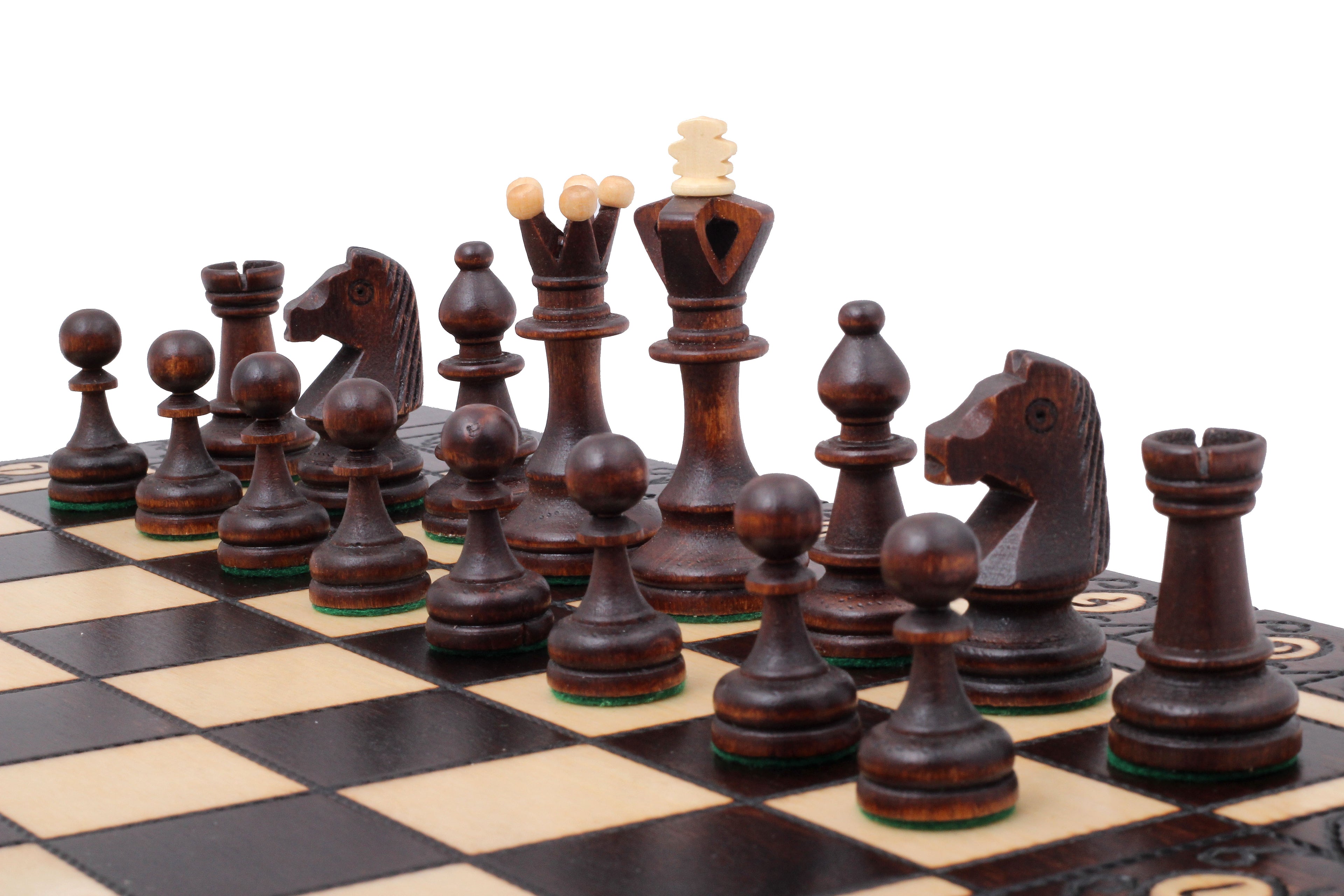 Juego de ajedrez Senator de 16 pulgadas con bandeja de inserción (tamaño King de 3,15 pulgadas)