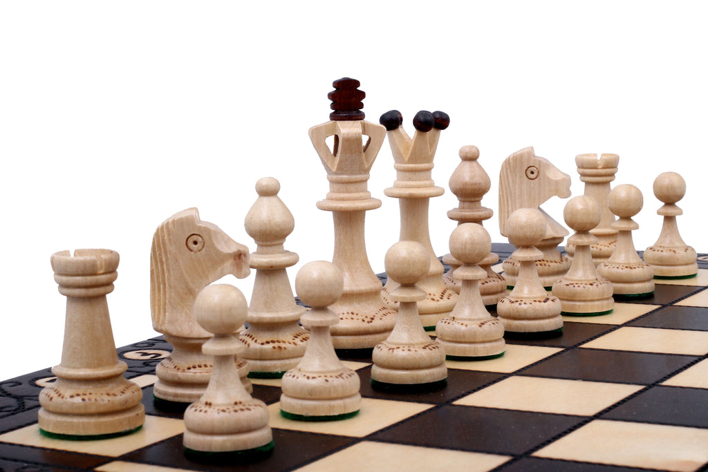 Juego de ajedrez Senator de 16 pulgadas con bandeja de inserción (tamaño King de 3,15 pulgadas)