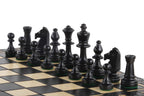 Juego de ajedrez Consul estilo Staunton con bandeja de inserción, acabado negro, 3,15 pulgadas Kin
