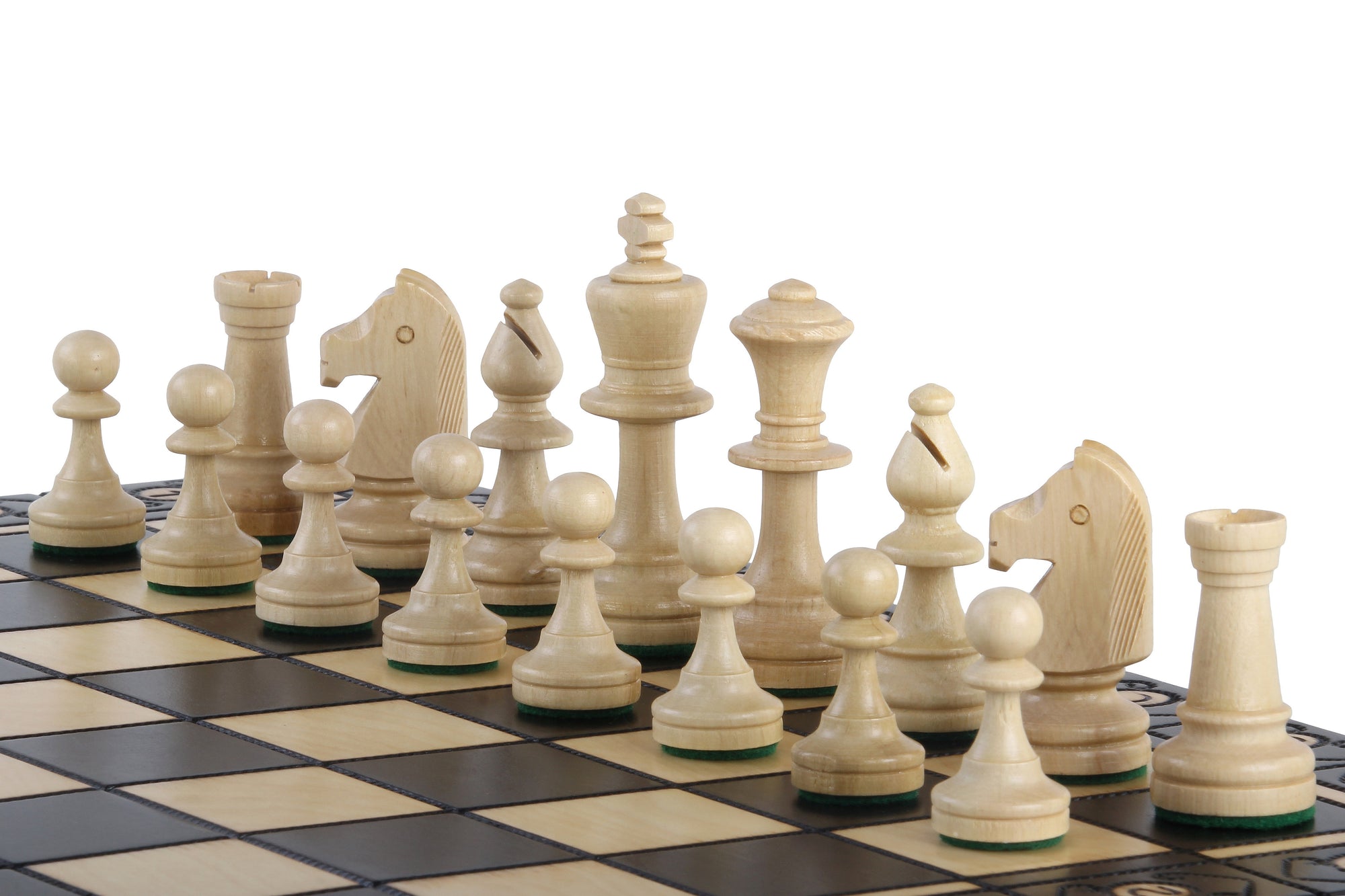 Juego de ajedrez Consul estilo Staunton con bandeja de inserción, acabado negro, 3,15 pulgadas Kin