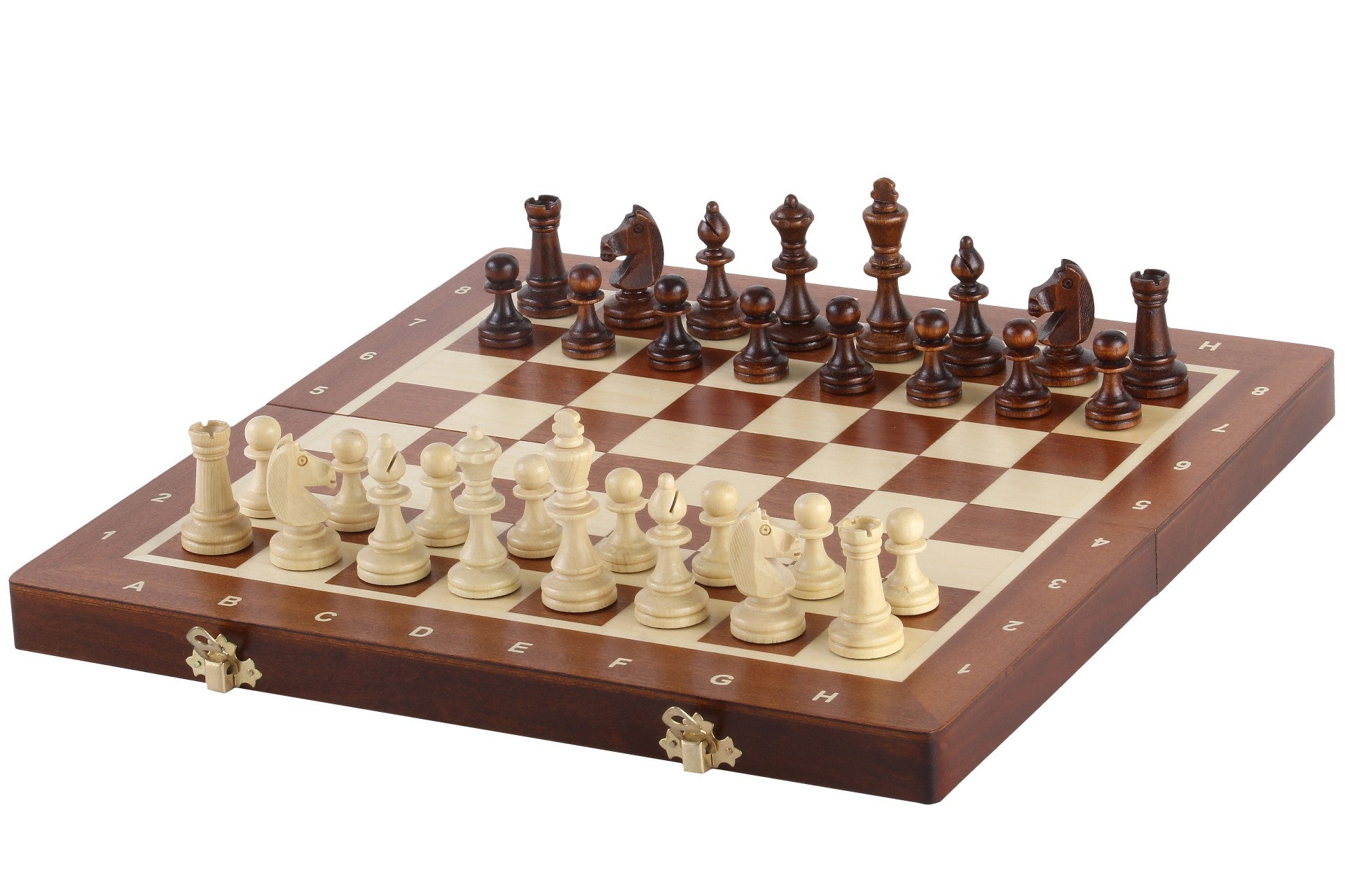 Juego de ajedrez con intarsia magnética y bandeja de inserción (tamaño King de 2,64")
