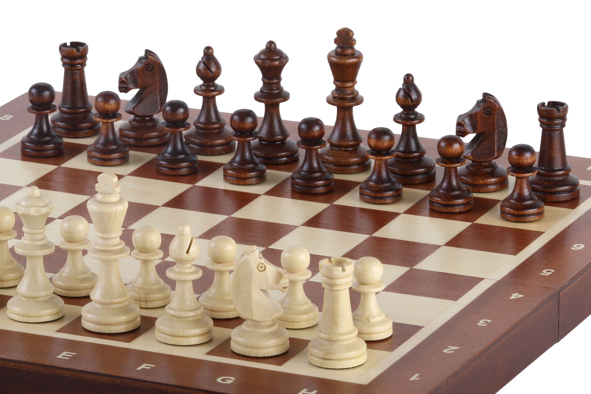 Juego de ajedrez con intarsia magnética y bandeja de inserción (tamaño King de 2,64")