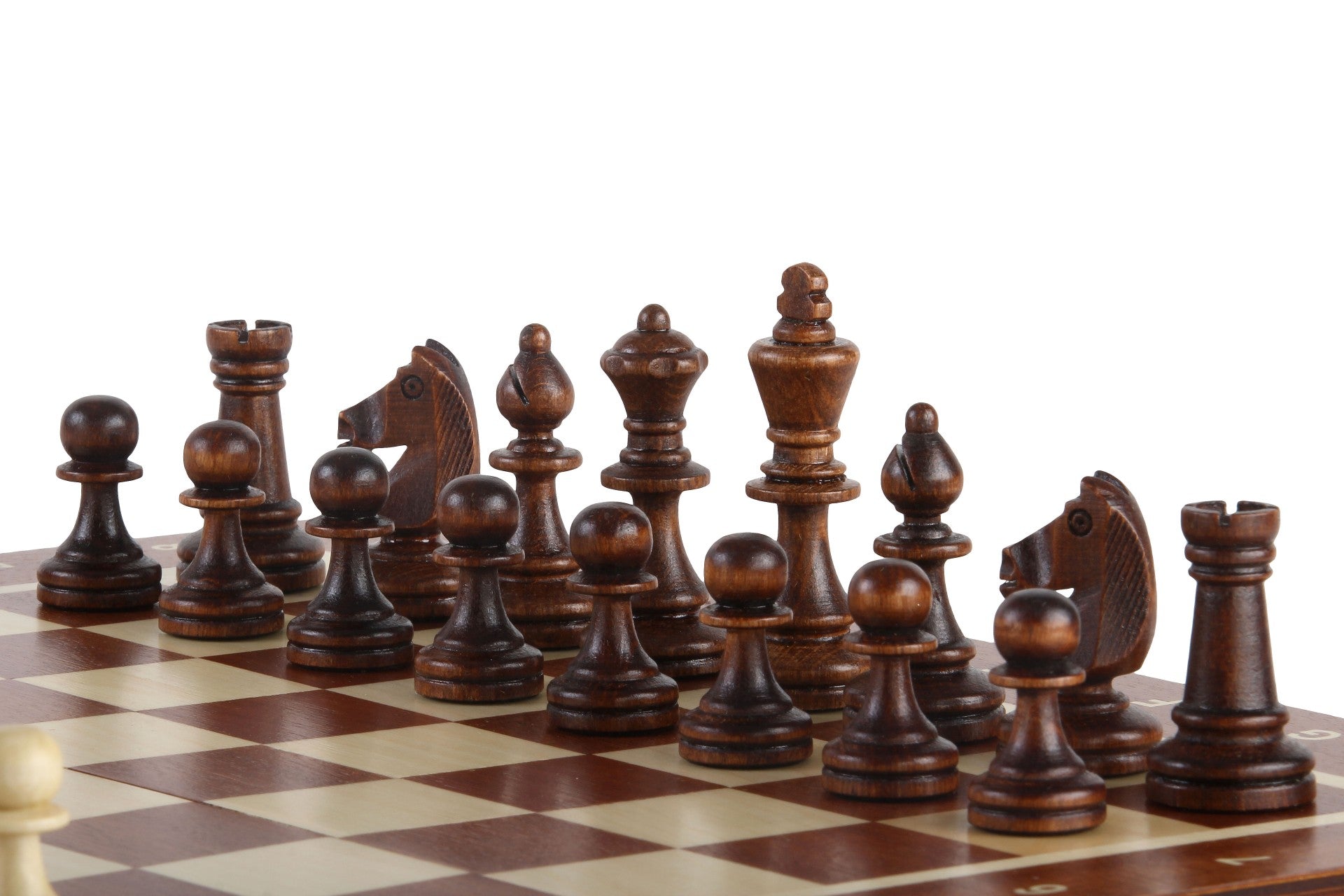 Juego de ajedrez con intarsia magnética y bandeja de inserción (tamaño King de 2,64")