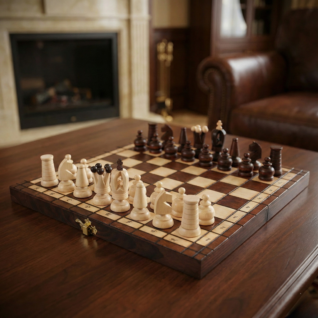 Juego de ajedrez Royal Maxi de 12,2 pulgadas con bandeja de inserción (Rey de 2,6 pulgadas)