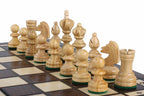 Juego de ajedrez y damas de viaje de madera de cerezo: juego compacto 2 en 1