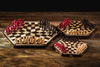 Juego de ajedrez de madera para tres jugadores, grande, 3,35 pulgadas, tamaño King