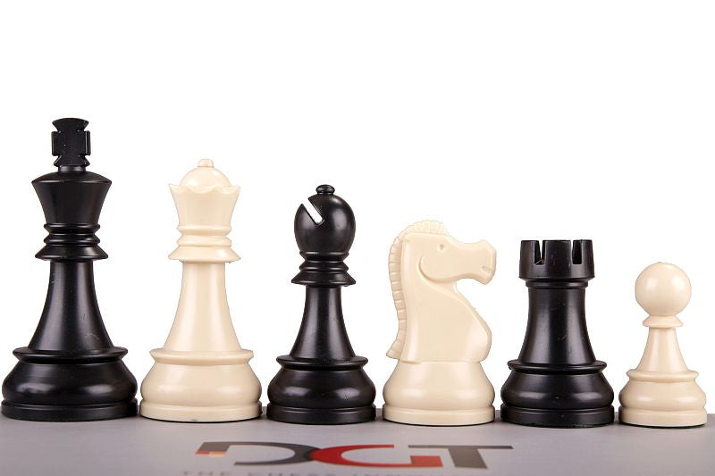 Juego de ajedrez DGT Starter gris con piezas contrapesadas de 8,5 cm de rey