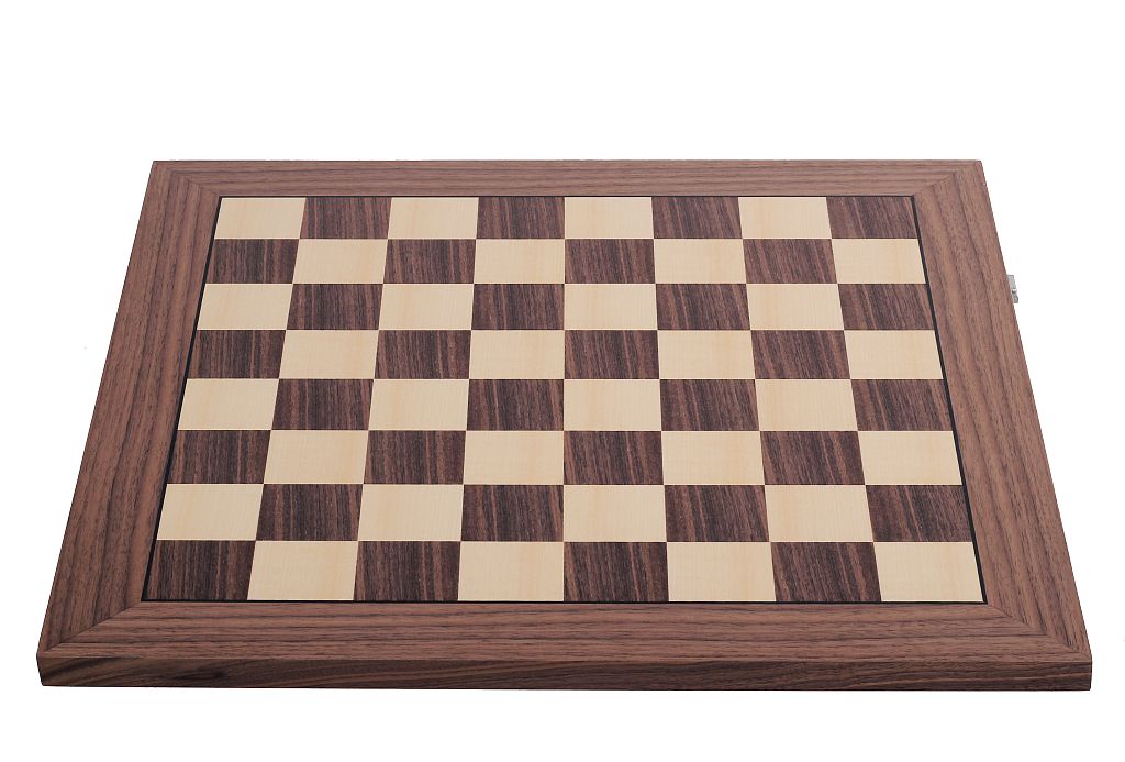 Tablero electrónico DGT USB nogal/arce: tablero de ajedrez electrónico clásico de madera (sin piezas) 