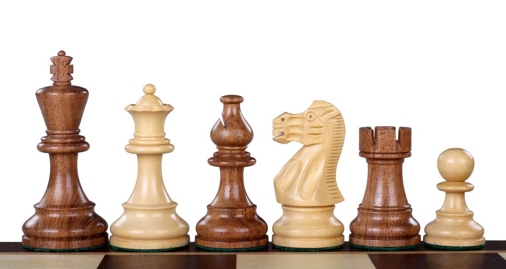 Piezas de ajedrez clásicas: Rey de 8,9 cm, acacia y boj