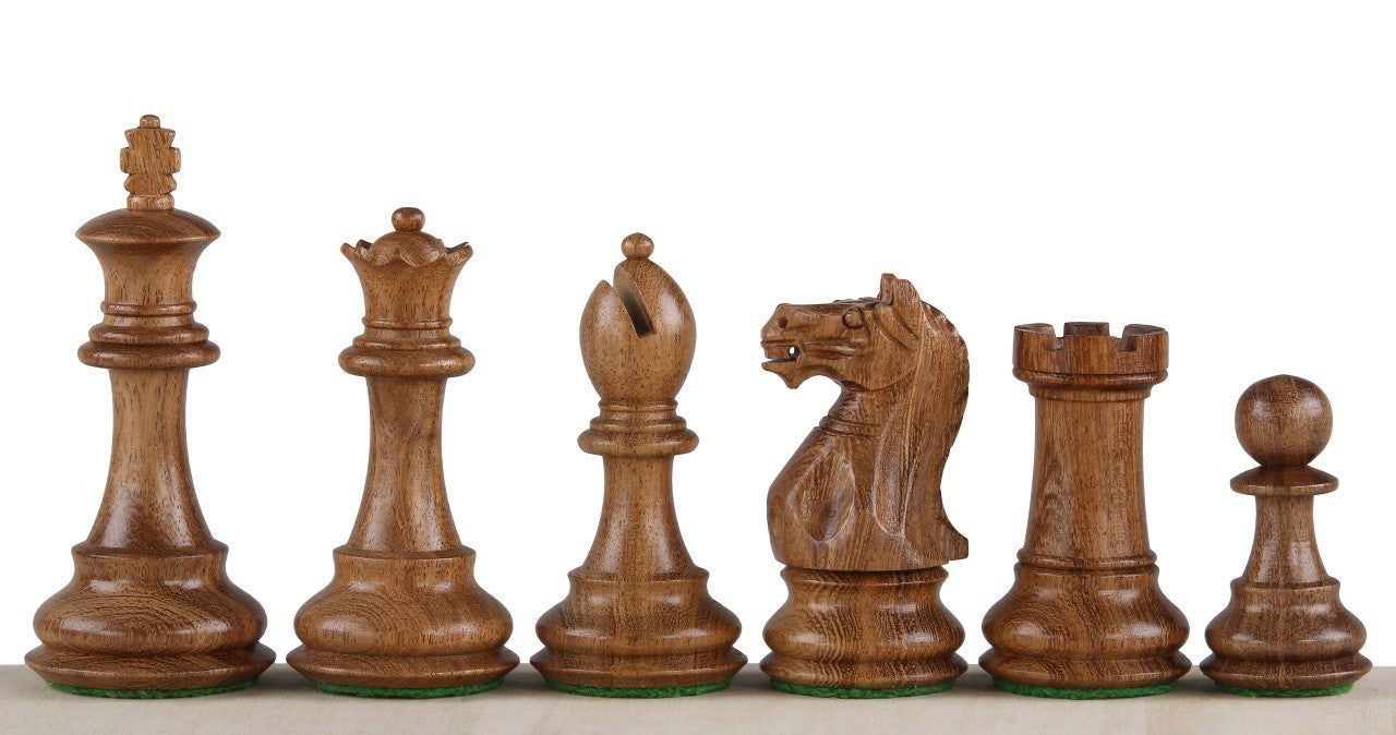 Piezas de ajedrez Oxford de 3,75 pulgadas: acacia y boj