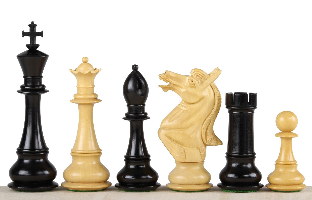 Piezas de ajedrez de ébano de Napoleón – 6″ (152 mm)
