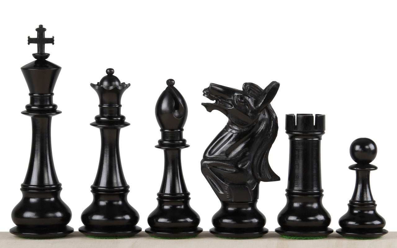 Piezas de ajedrez de ébano de Napoleón – 6″ (152 mm)