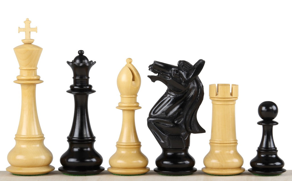Piezas de ajedrez de ébano de Napoleón – 6″ (152 mm)