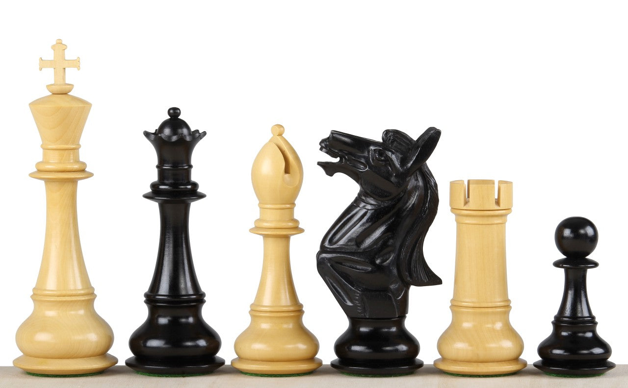Piezas de ajedrez de ébano de Napoleón – 6″ (152 mm)