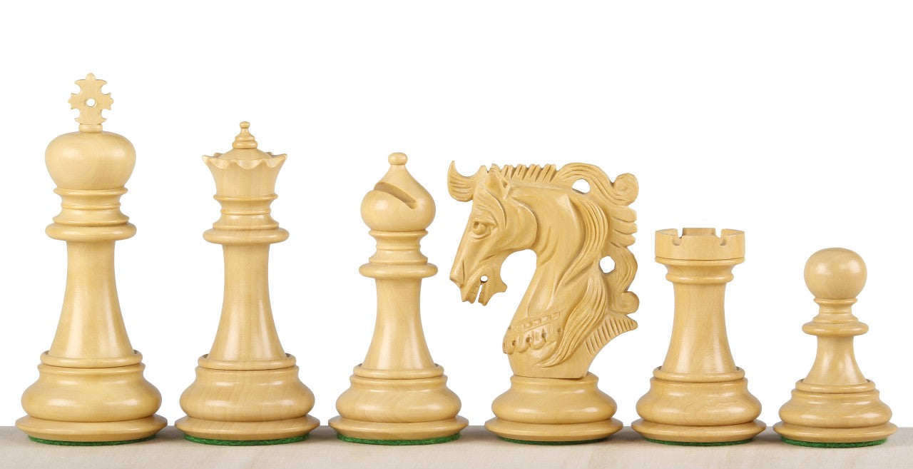 Piezas de ajedrez de ébano Elvis Knight de 4,25 pulgadas