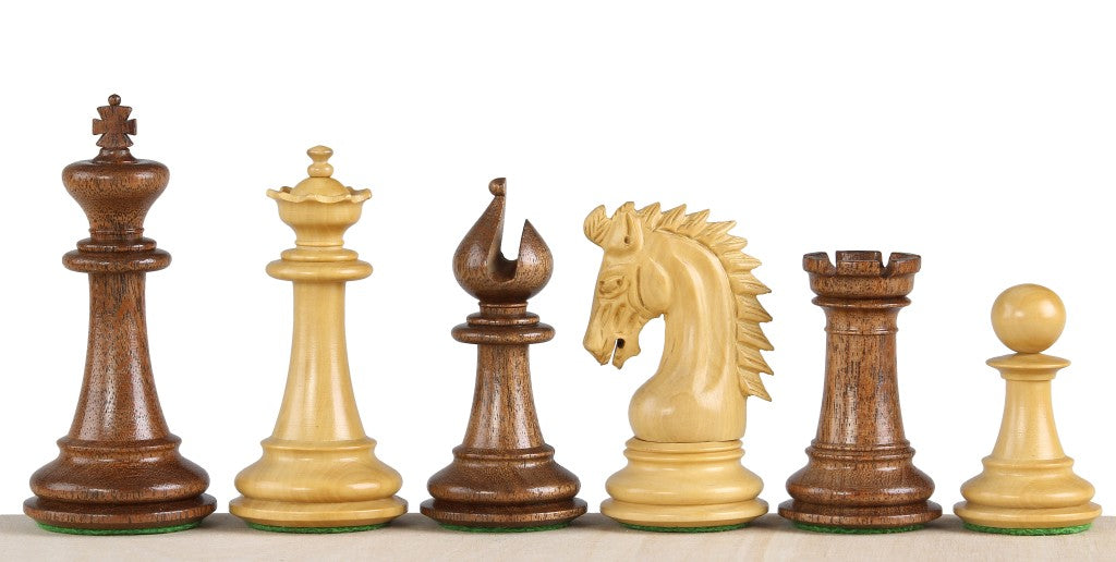 Piezas de ajedrez Sheikh de 3,75″ de acacia y boj